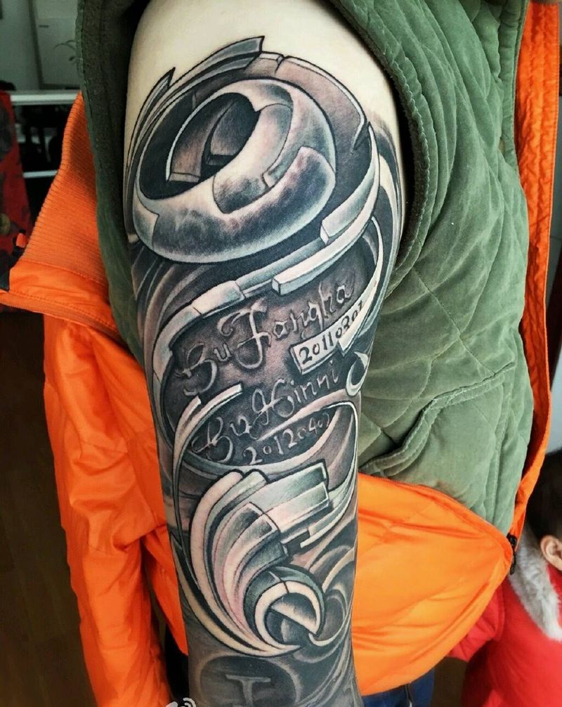 机械臂纹身图片