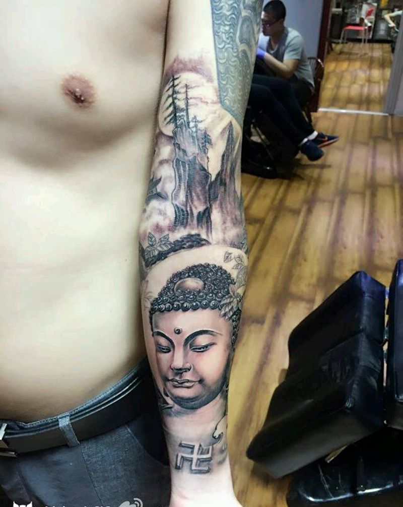 佛纹身图片