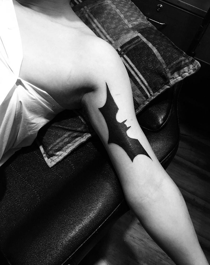 蝙蝠侠纹身图片