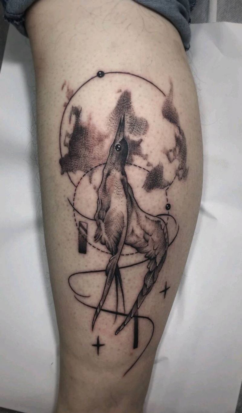 小腿纹身纹身图片_腿部纹身图案