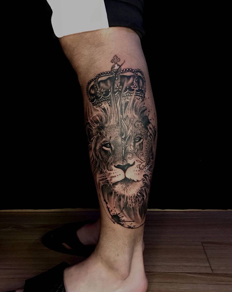 狮子纹身图片