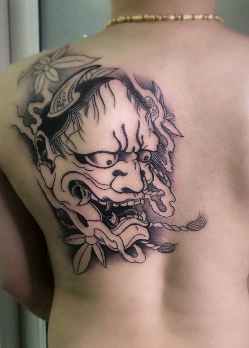 般若纹身纹身图片_肩部新传统纹身图案