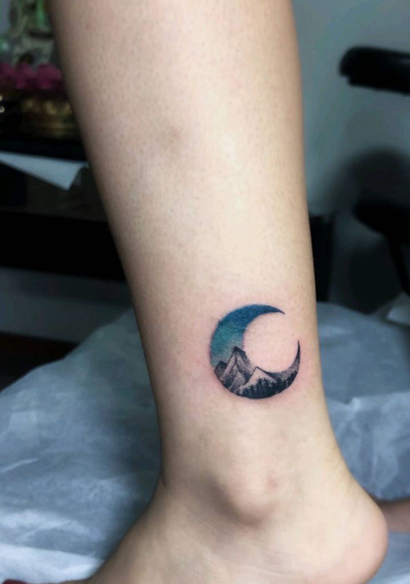 脚踝纹身纹身图片_腿部纹身图案