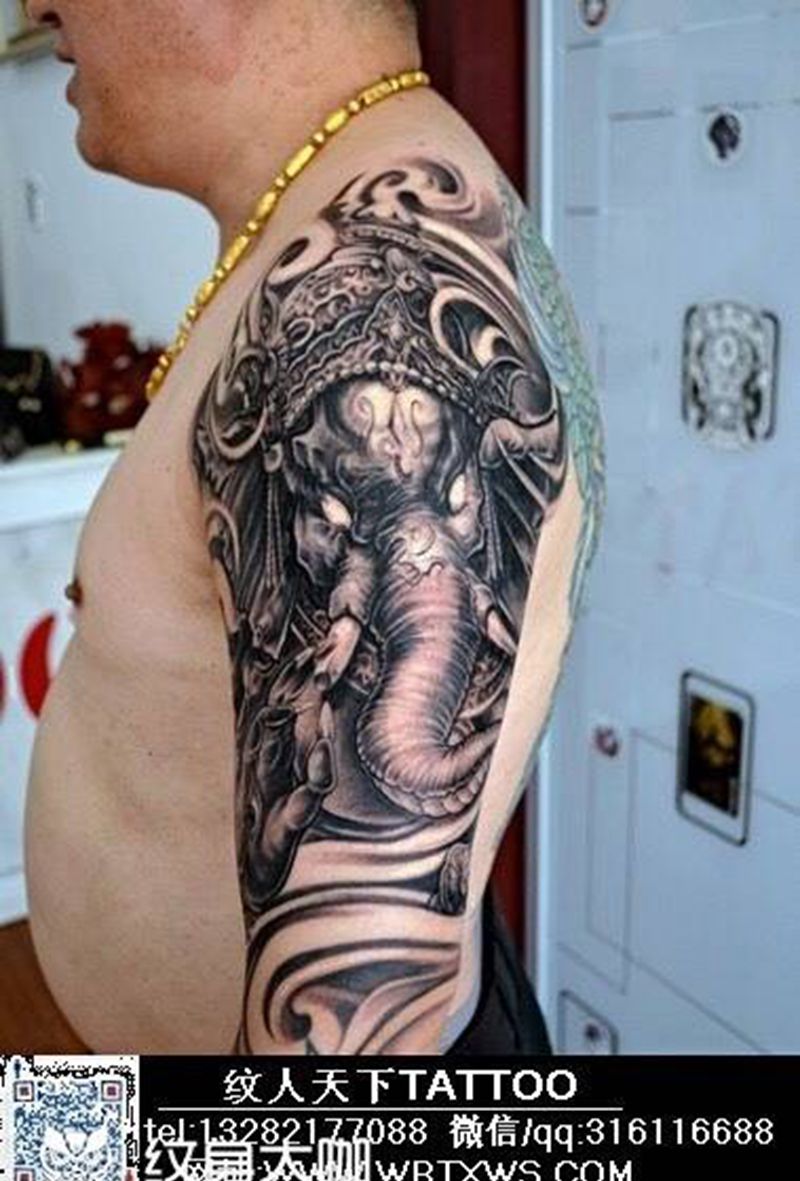 象神纹身图片