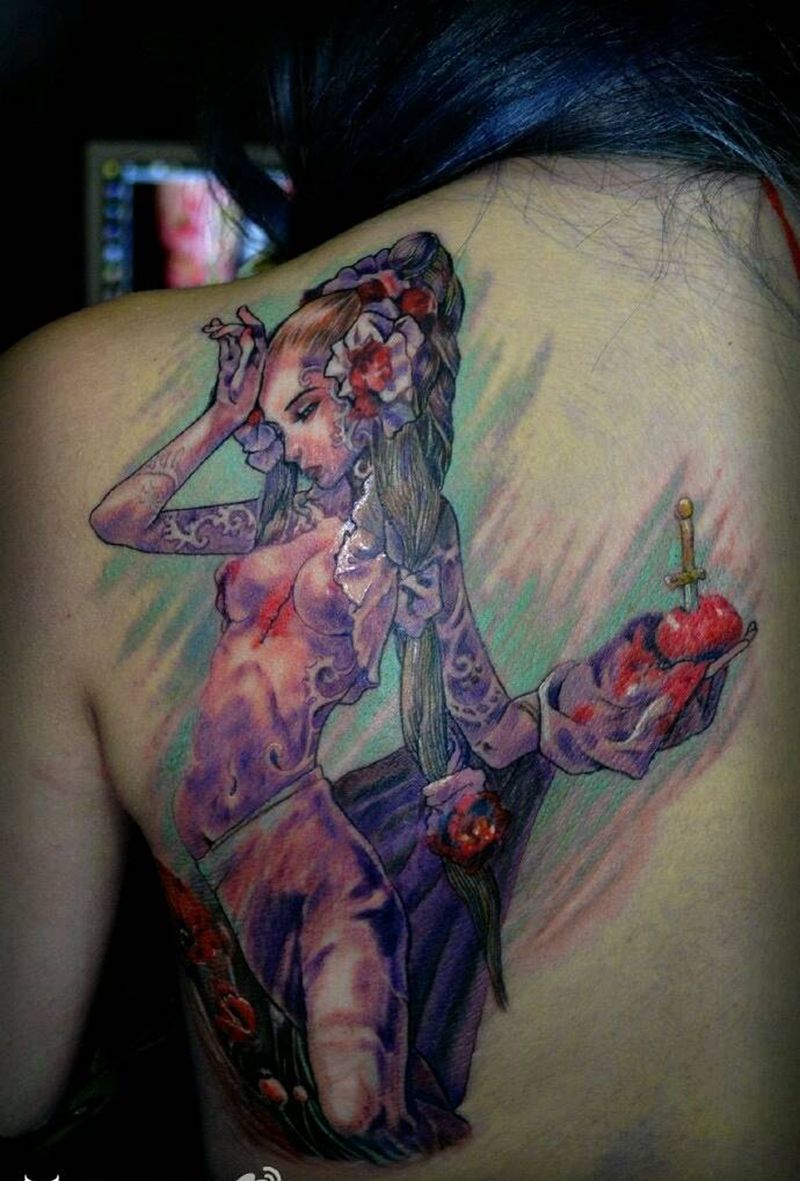 艺妓纹身纹身图片