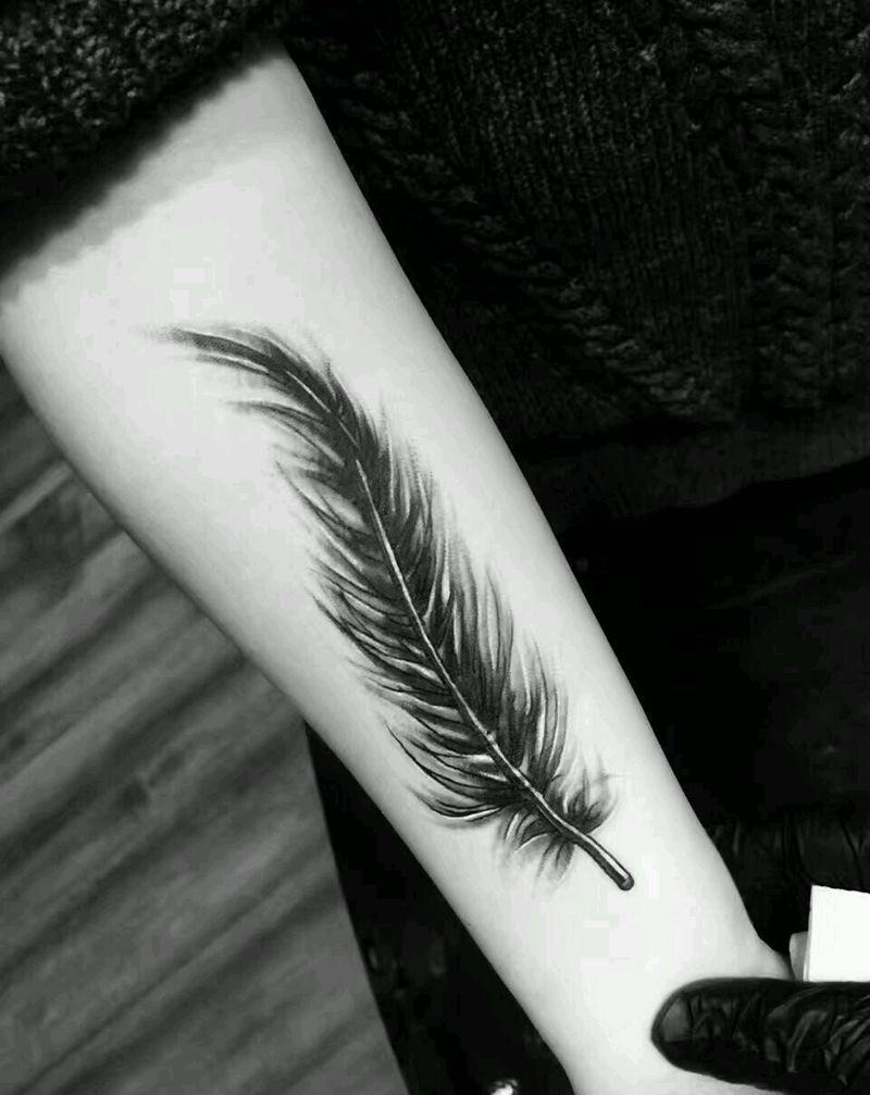 羽毛纹身图片