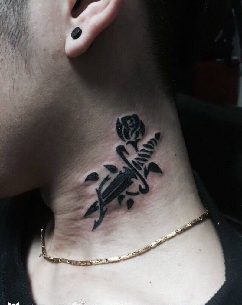 脖子纹身纹身图片