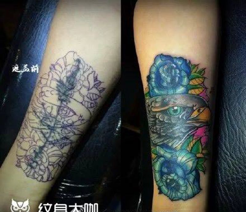 school遮盖纹身图片