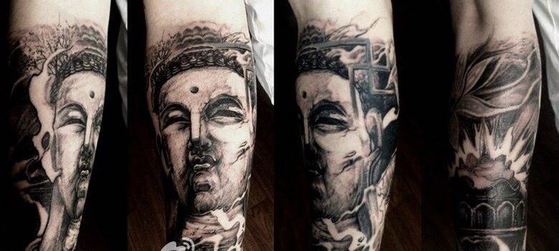 佛纹身图片