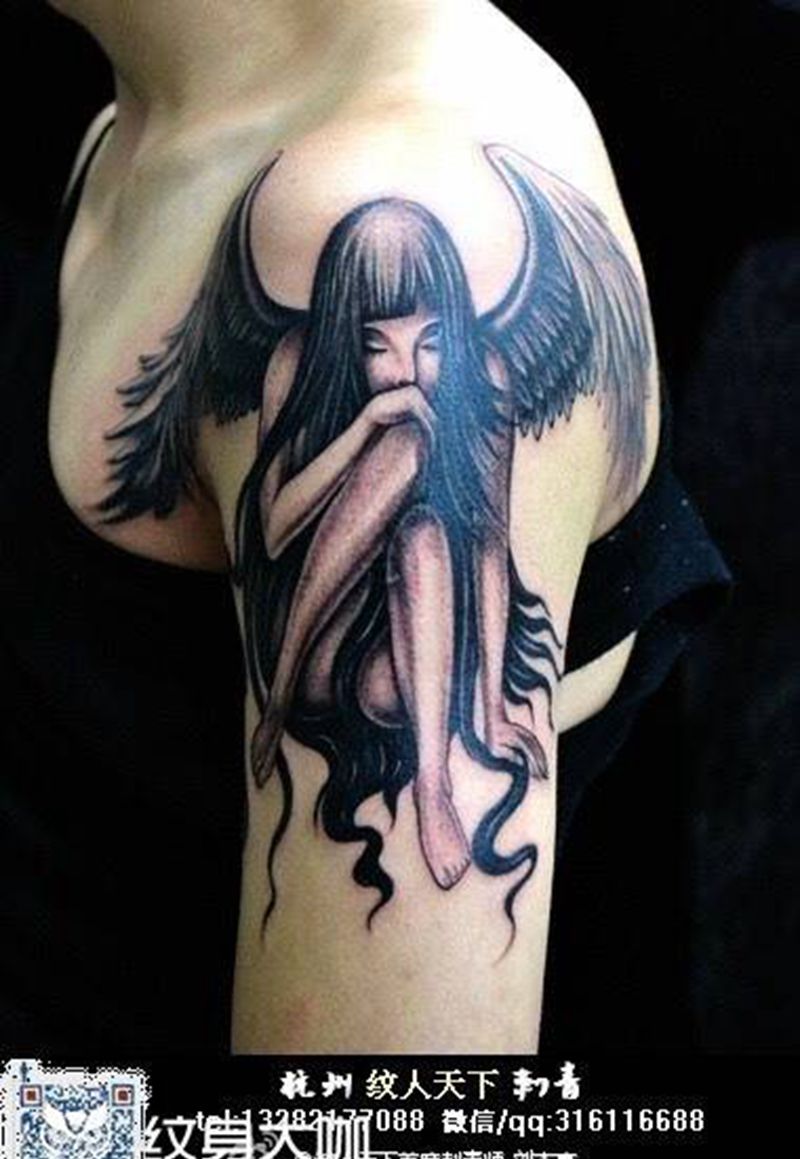 天使纹身图片