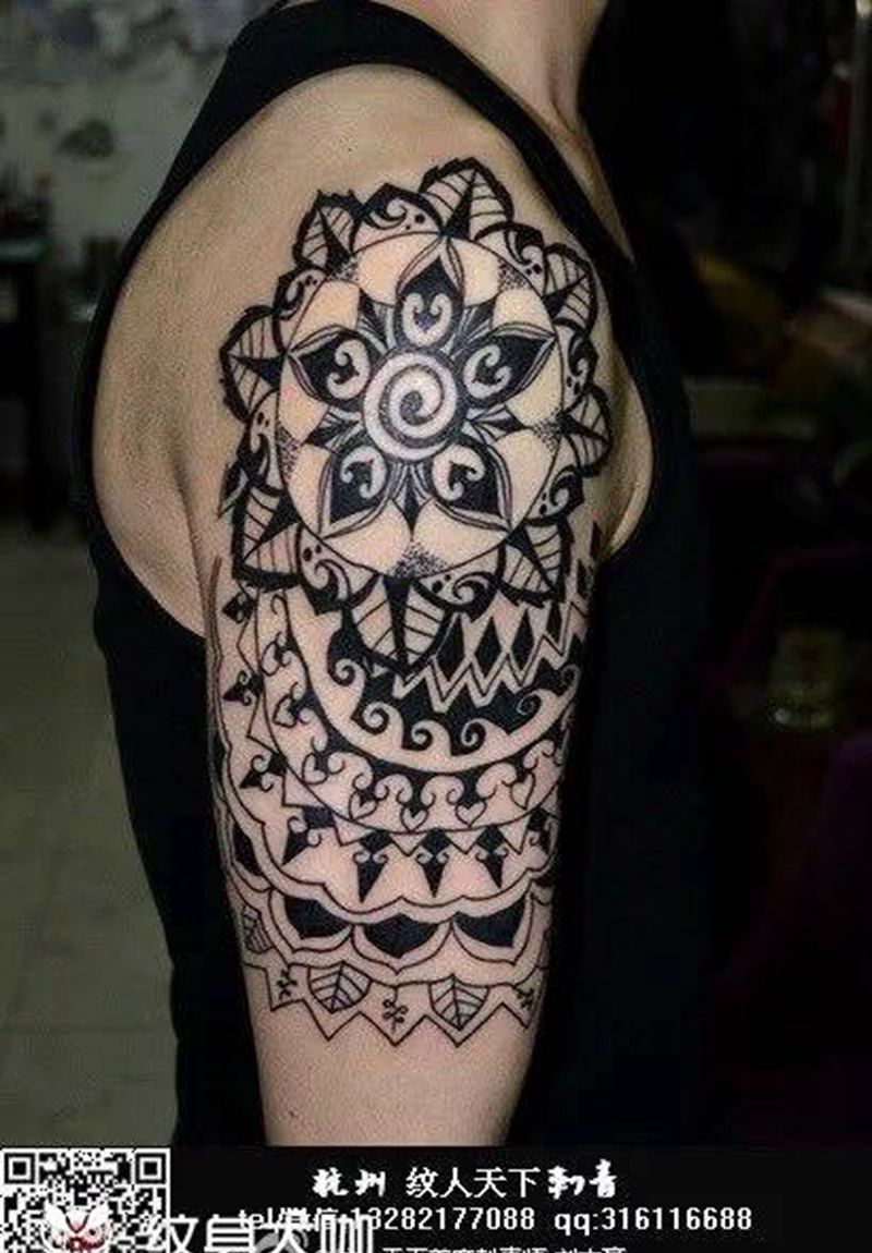 梵花图腾纹身图片