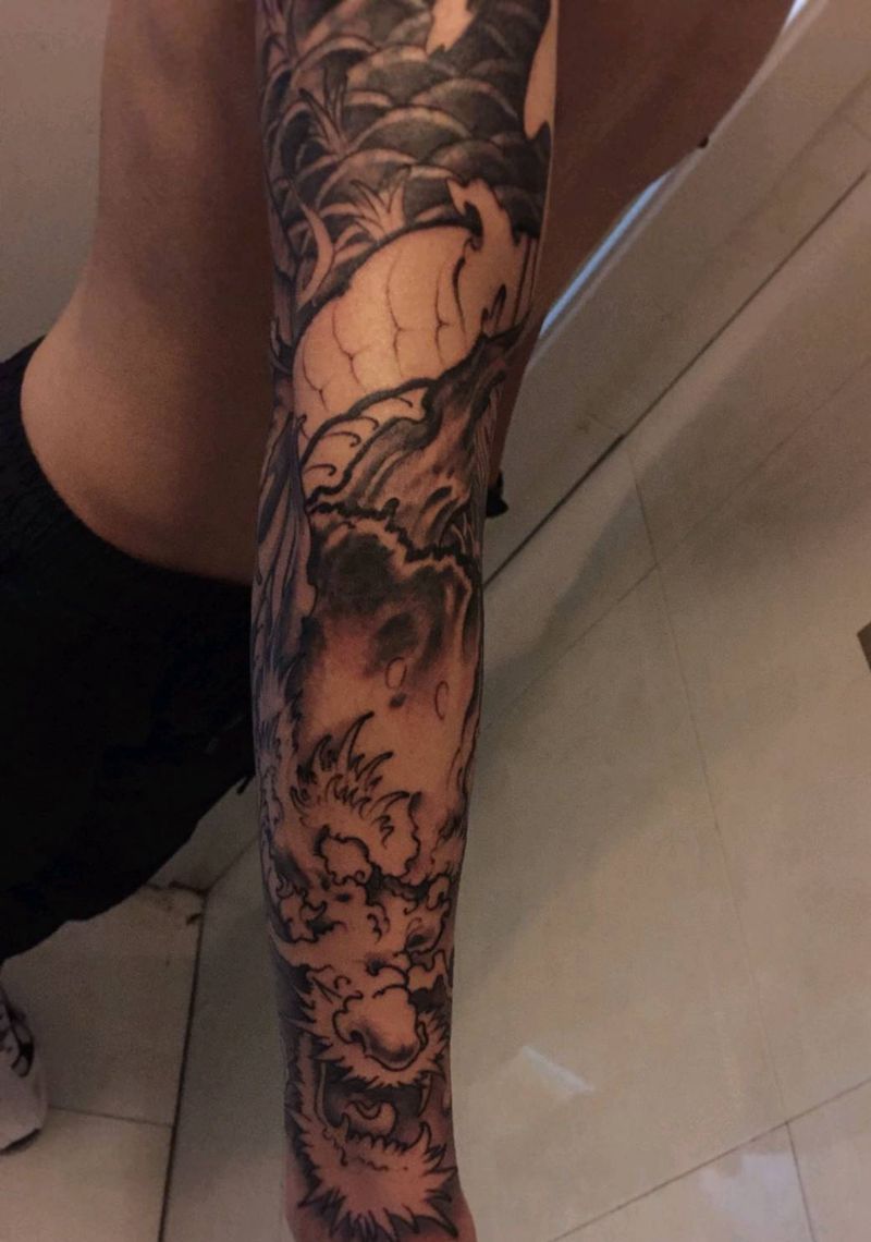 花臂纹身纹身图片_手臂欧美写实纹身图案