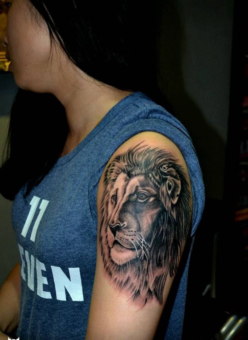 狮子纹身图片