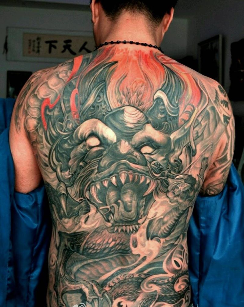 满背纹身纹身图片