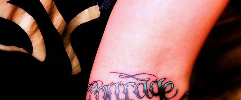 花体英文纹身图片