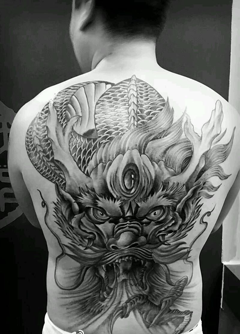 龙头纹身图片