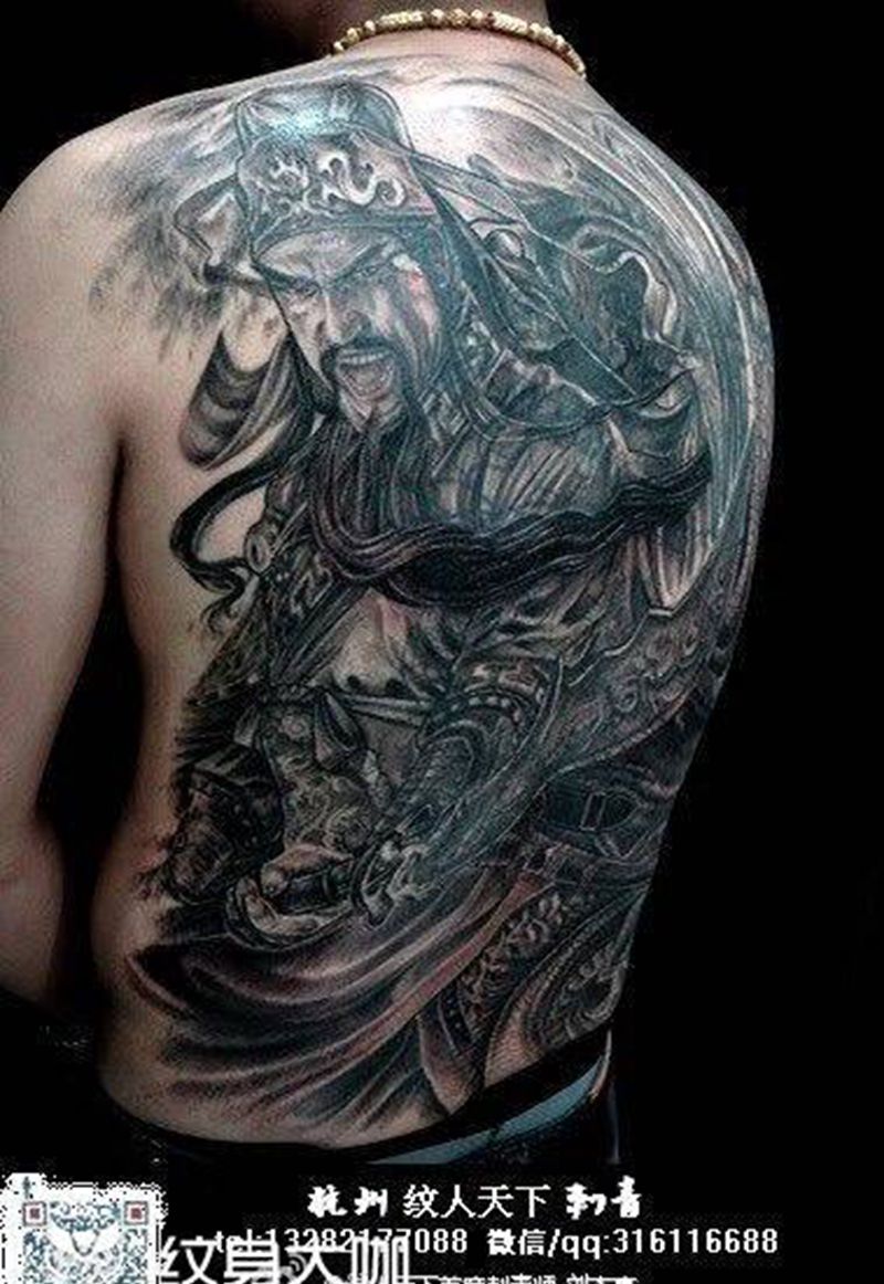 关公遮盖纹身纹身图片