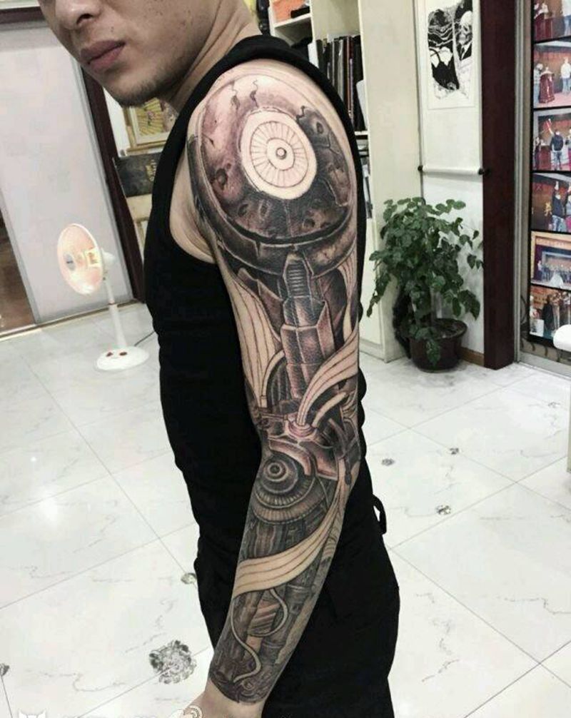 机械臂纹身图片