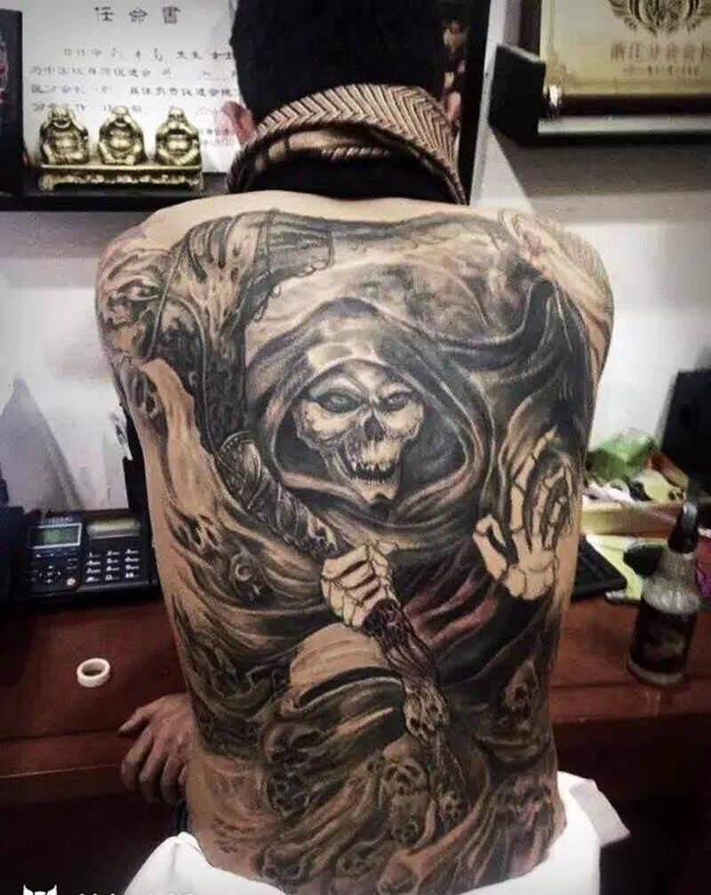 死神纹身图片