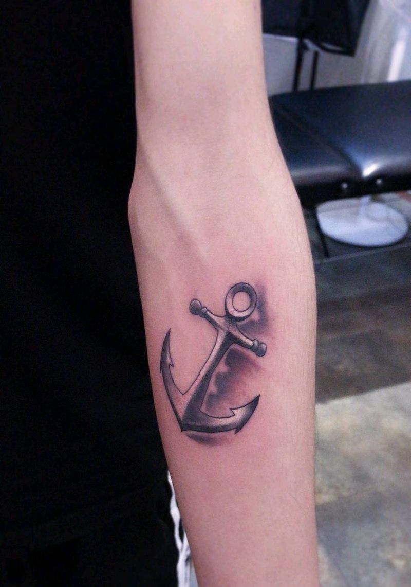 船锚纹身纹身图片_手臂纹身图案