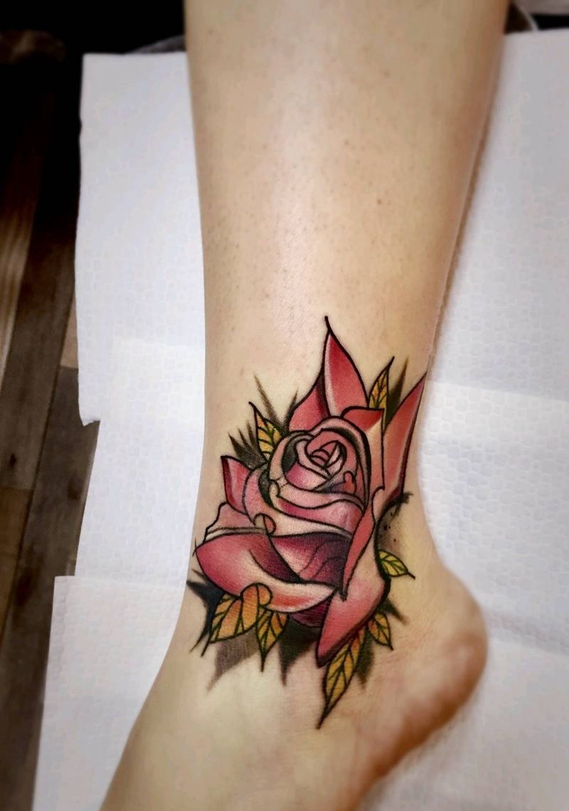 脚踝纹身纹身图片_腿部纹身图案