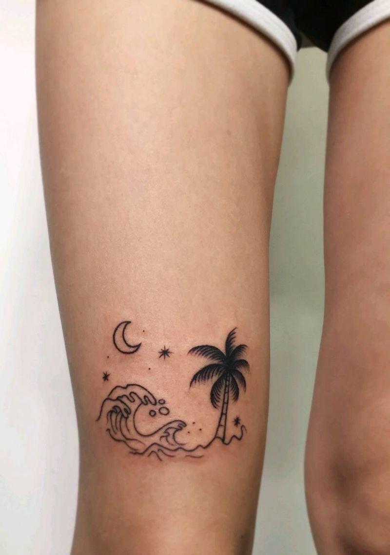 腿部纹身纹身图片_腿部纹身图案