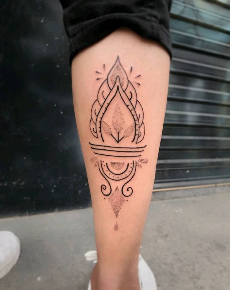 小腿纹身纹身图片