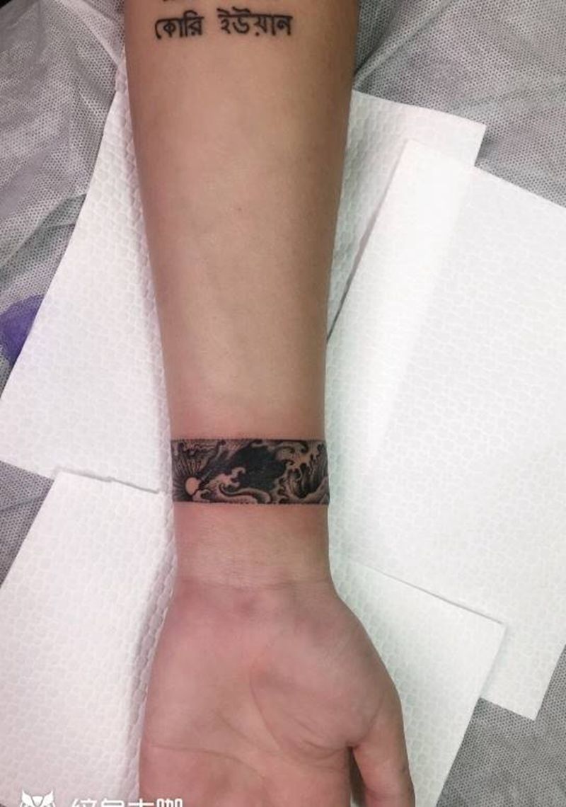 臂环纹身纹身图片_手部纹身图案