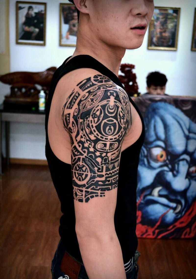 机械臂纹身图片