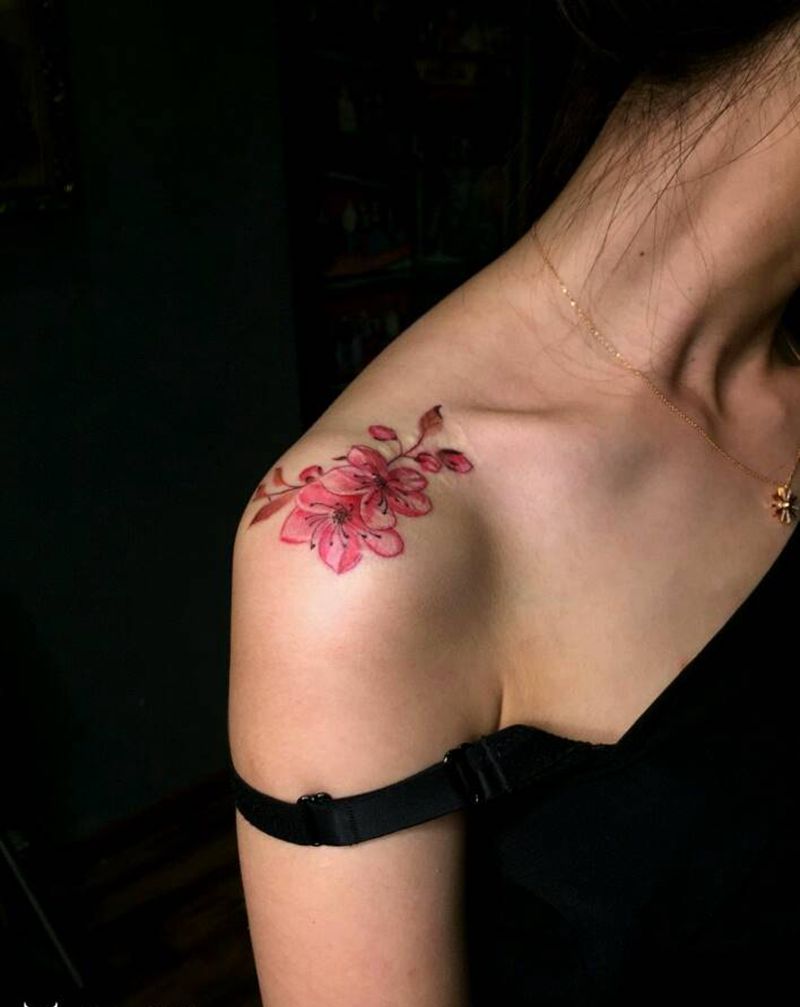 花 美女纹身纹身图片