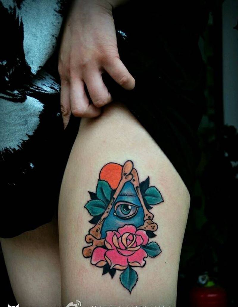 大腿纹身纹身图片