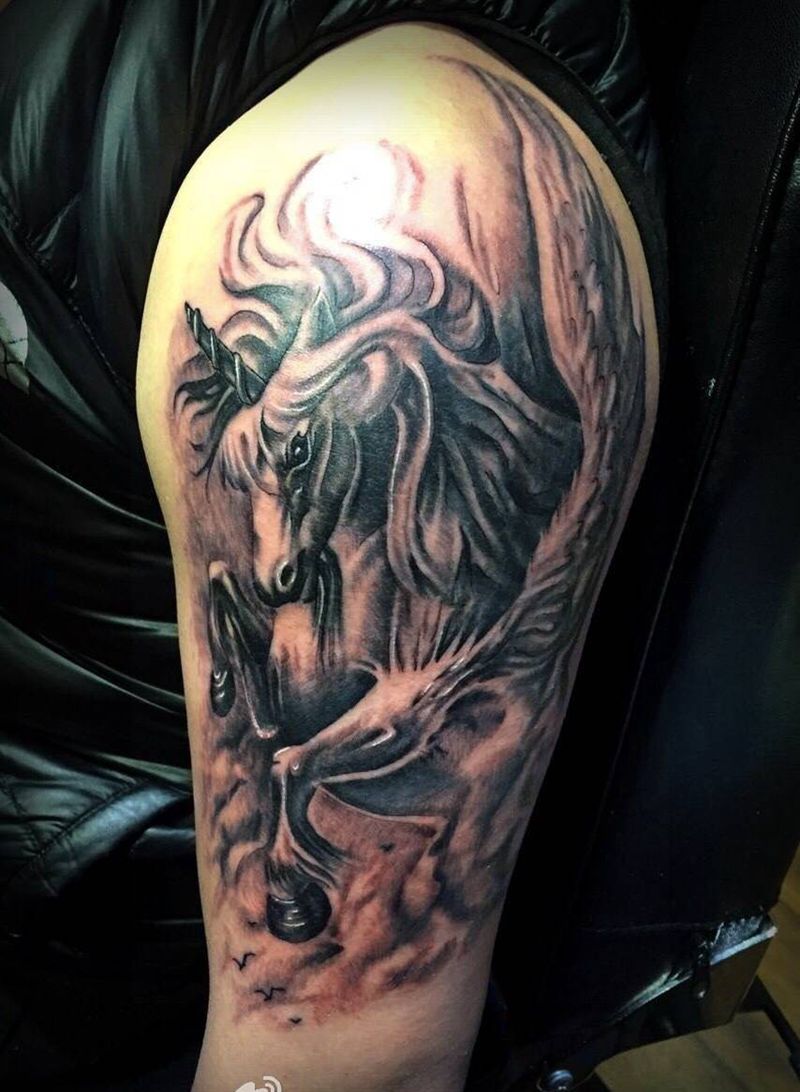 独角兽纹身图片