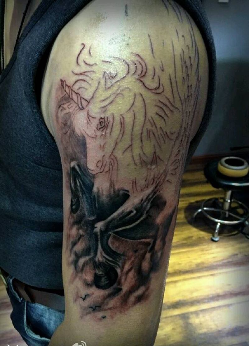 独角兽纹身图片