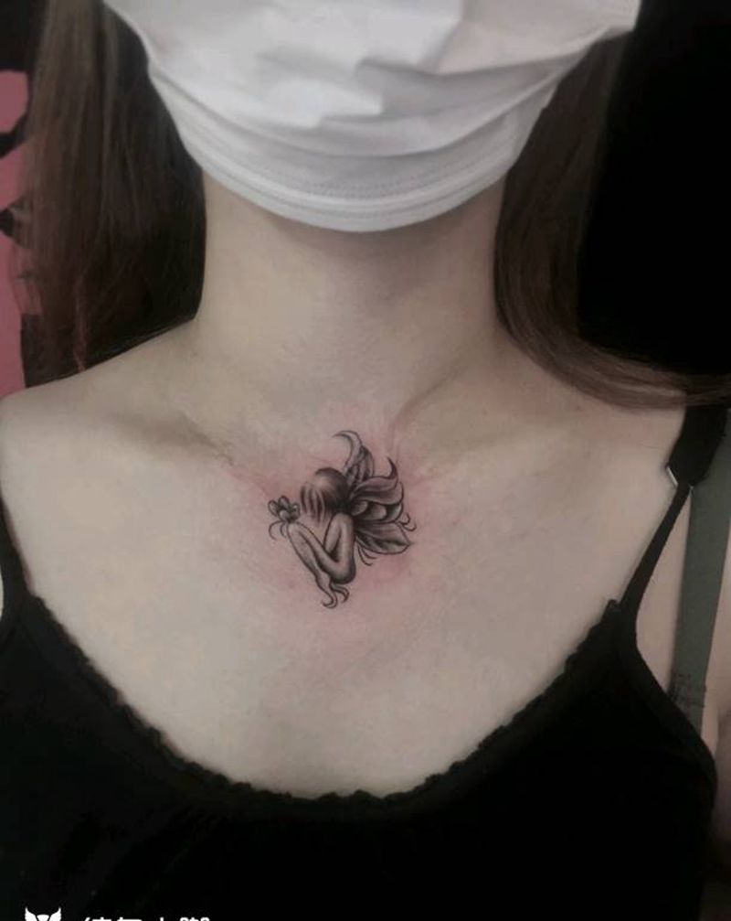 天使纹身纹身图片_天使纹身图案