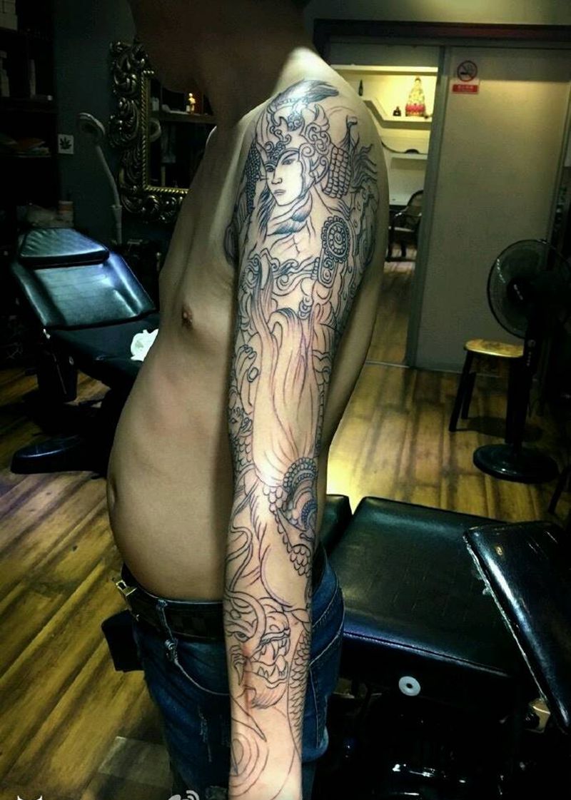 赵子龙同款纹身图片