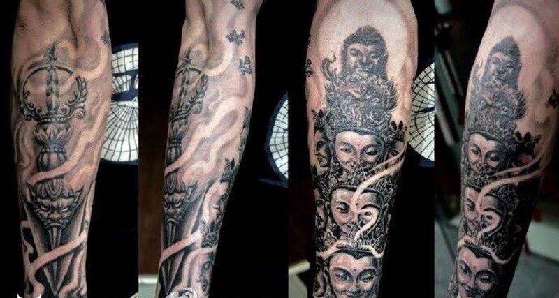 十一面佛纹身图片