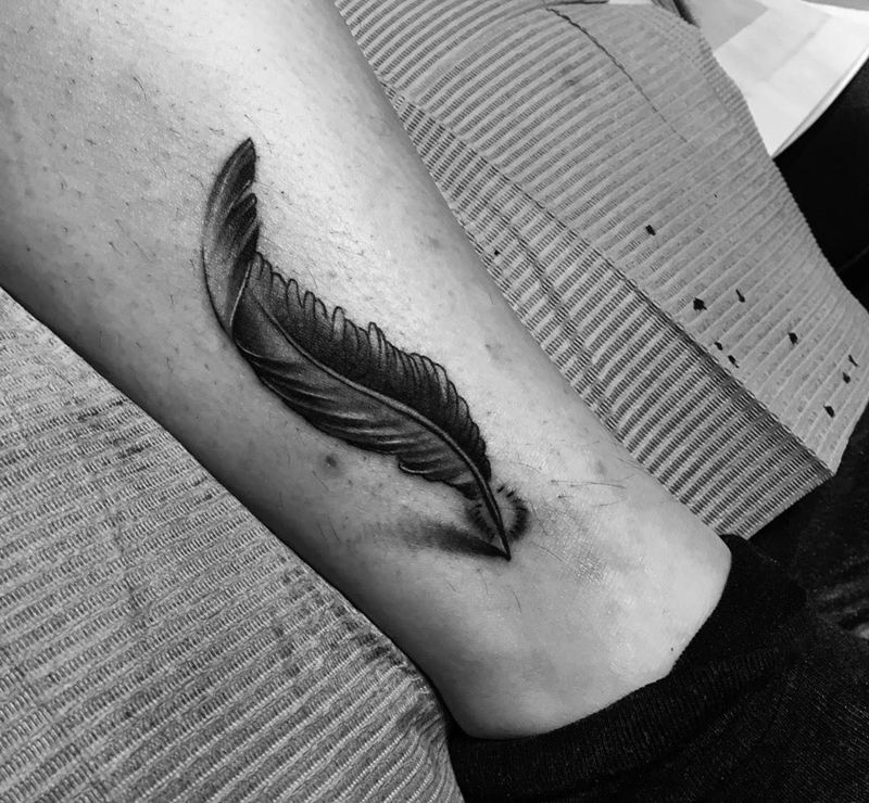 羽毛纹身图片