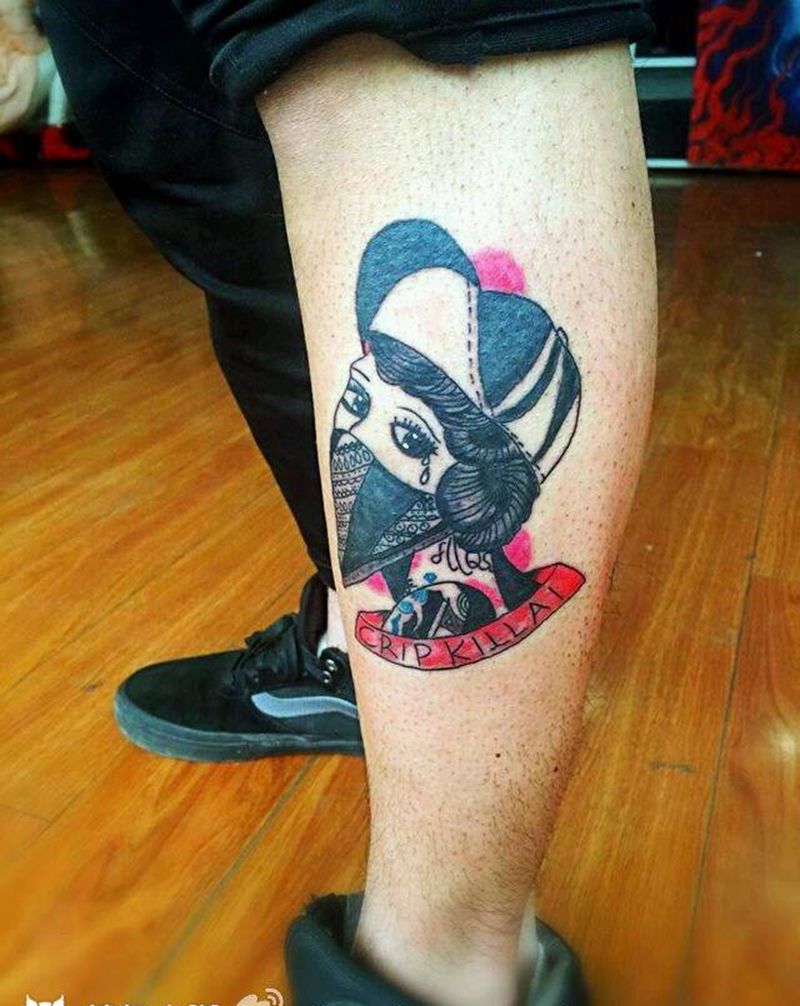 腿部纹身纹身图片