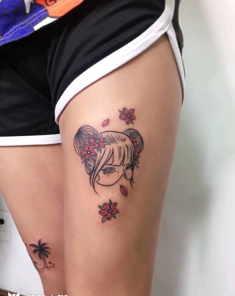 个性纹身纹身图片_腿部纹身图案