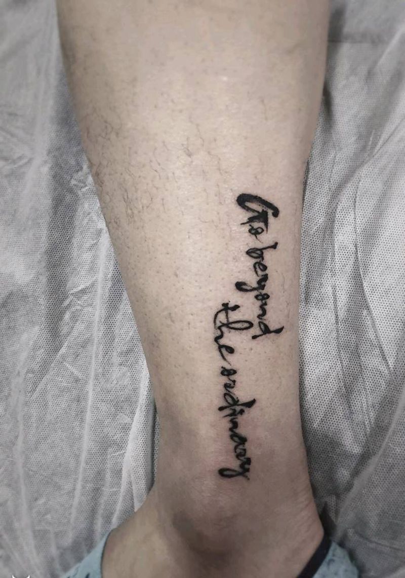 字母纹身纹身图片_腿部纹身图案