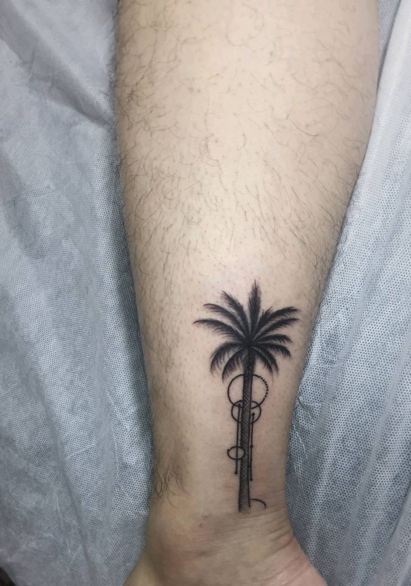 脚踝纹身纹身图片_腿部纹身图案