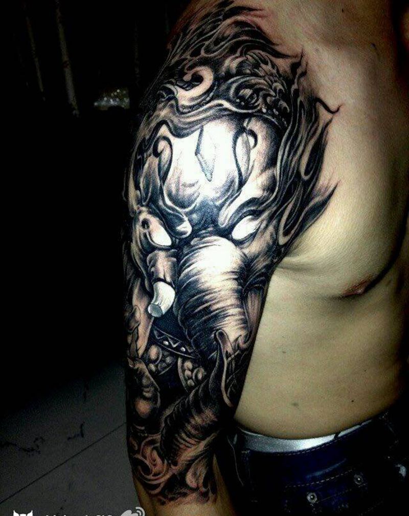 象神    包臂纹身纹身图片