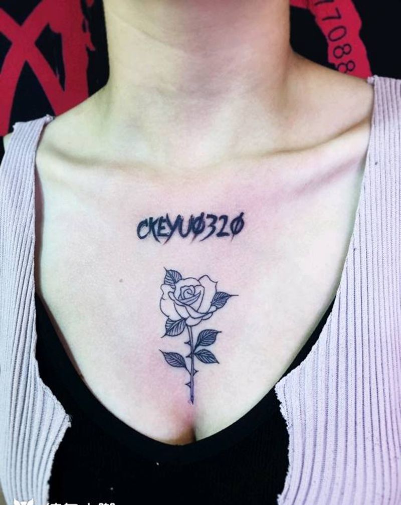 性感纹身纹身图片_胸部纹身图案