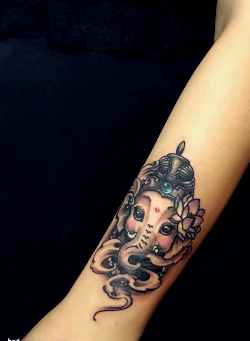 小臂纹身   象神纹身纹身图片