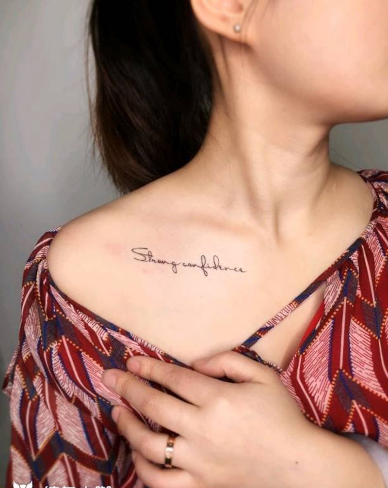 锁骨纹身  字母纹身纹身图片_肩部纹身图案