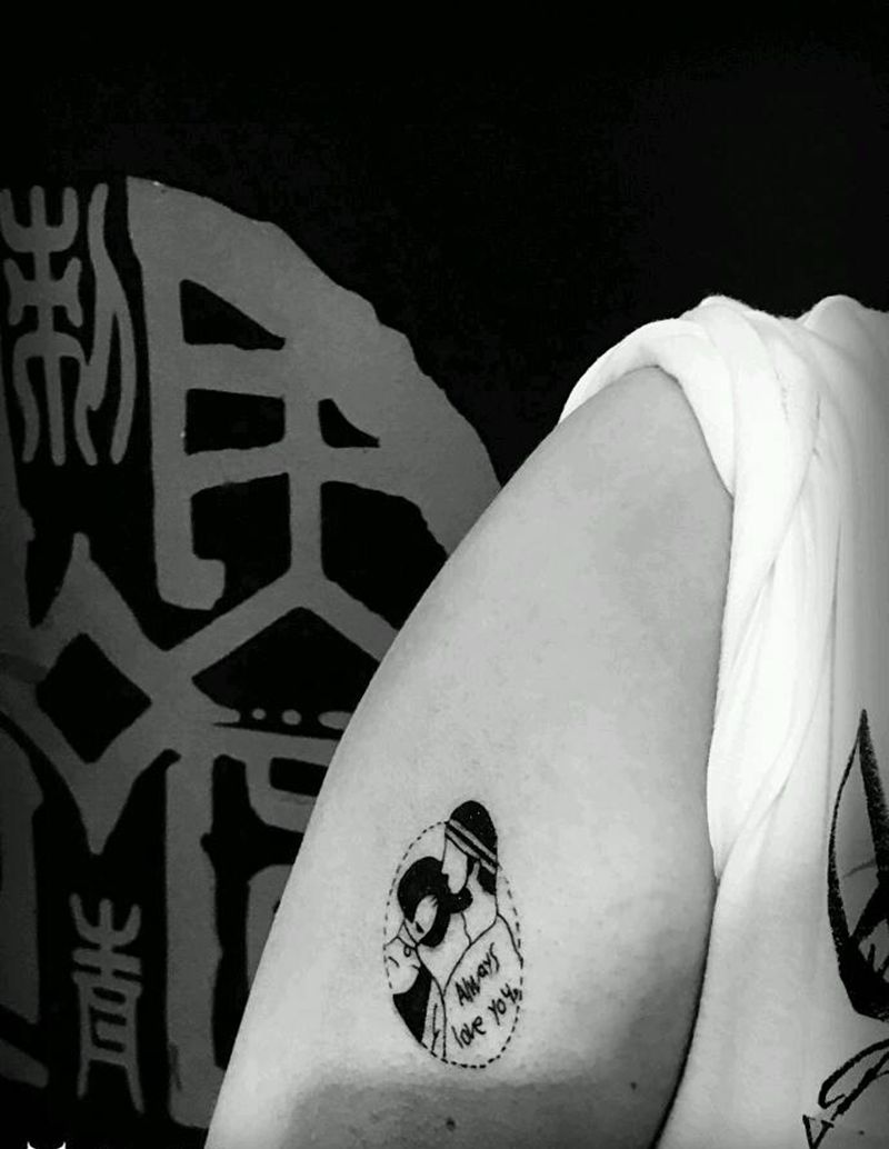 相伴到老纹身图片