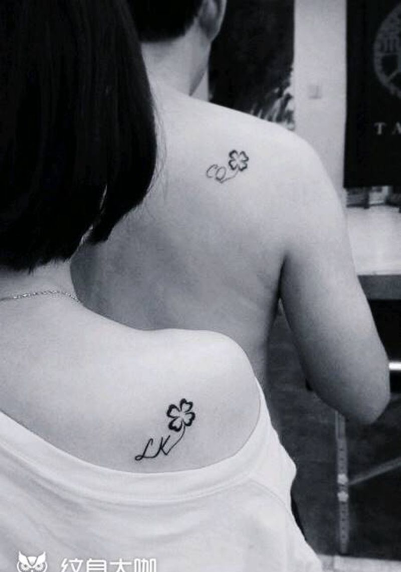 情侣纹身纹身图片_肩部情侣纹身图案