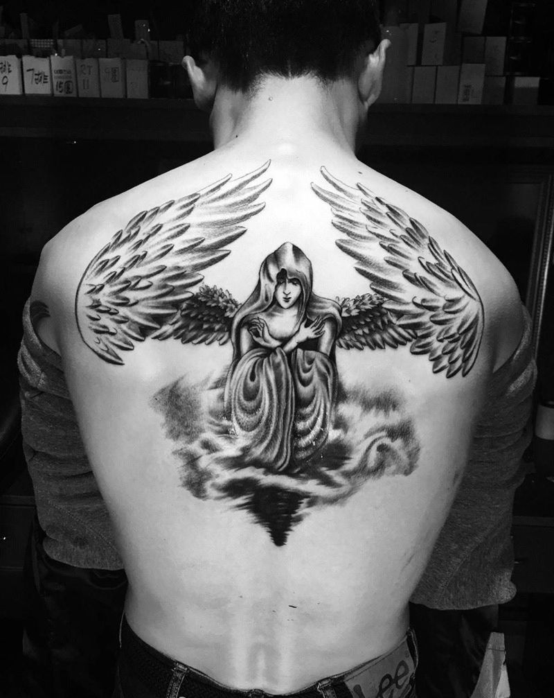 天使纹身图片