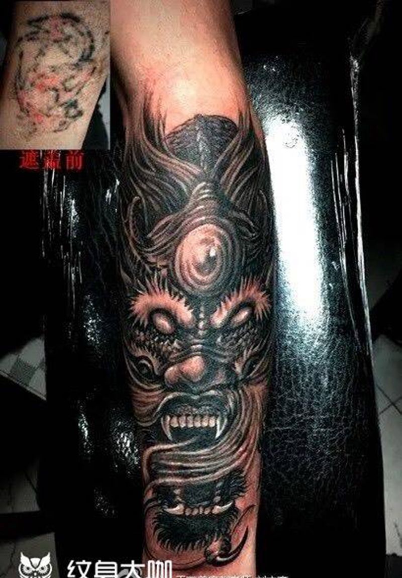 龙头遮盖纹身纹身图片