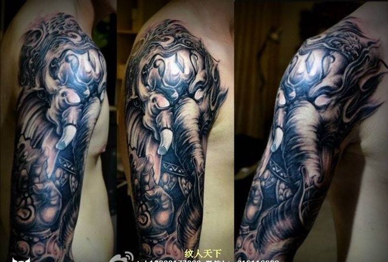 象神纹身图片